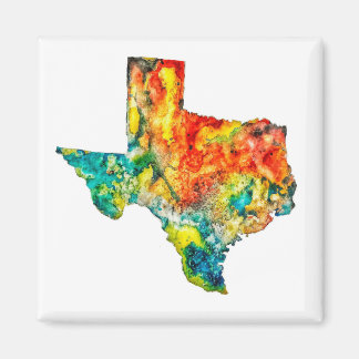 Íman Imagem Personalizada do Texas Watercolor