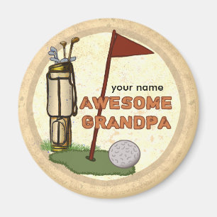Íman Imagem personalizada do vovô Golf