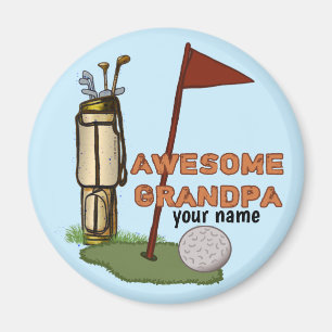Íman Imagem personalizada do vovô Golf