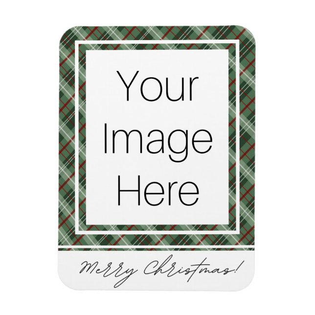 Íman Imagem Personalizável de Xadrez de Natal (Vertical)