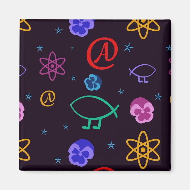 Íman Imagem Personalizável Do Ateista Imobilizável (Frente)