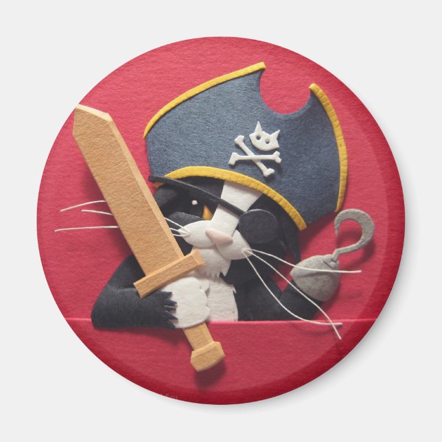 Íman Imagem Pirate Kitten (Frente)