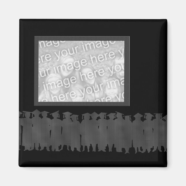 Íman Imagem preta para a graduação de fotos (Frente)
