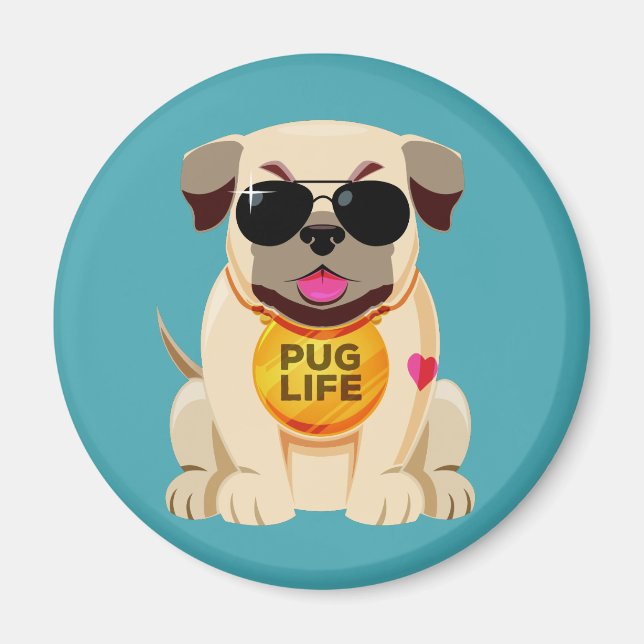 Íman Imagem Pug Life (Frente)