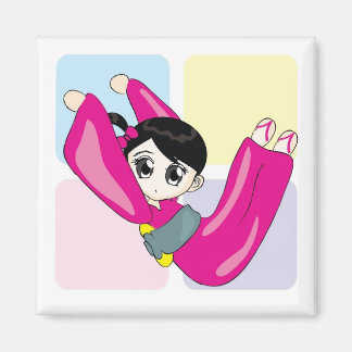 Íman Imagem Quadrada da Forma V Aya-chan