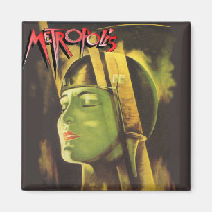 Íman Imagem quadrada de Metropolis (rosto em capacete)