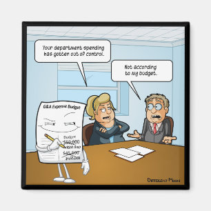 Íman Imagem Quadrada Engraçada do Orçamento