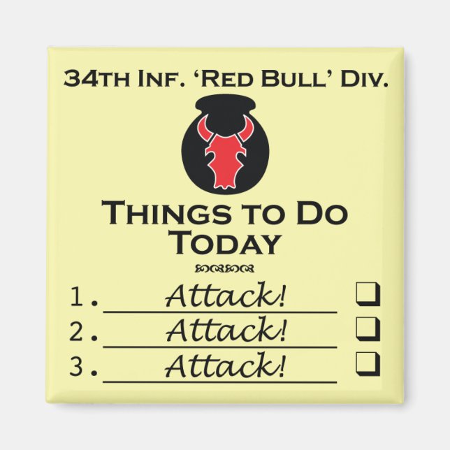 Íman Imagem quadrada Red Bull Things-to-Do (Frente)