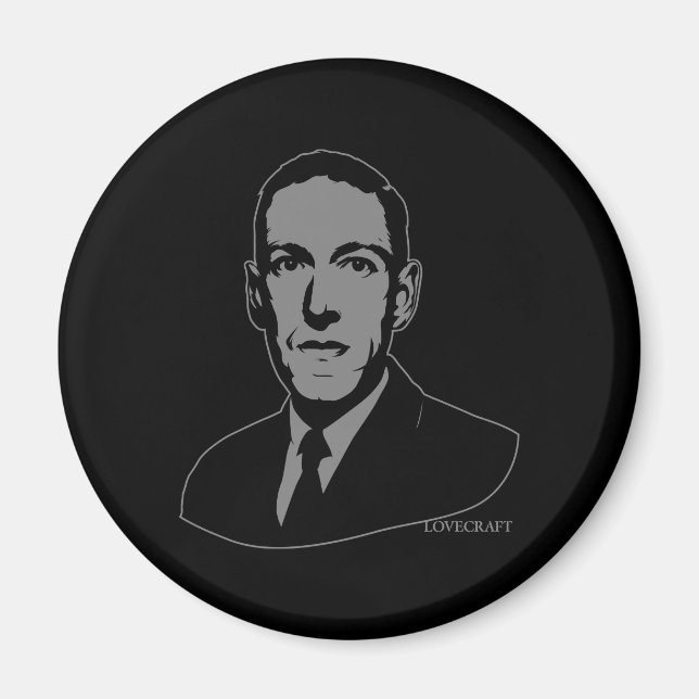 Íman Imagem Retrato HP Lovecraft (Frente)