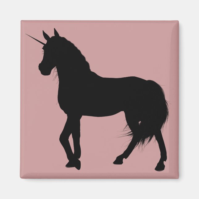 Íman Imagem Silhouette Unicorn (Frente)