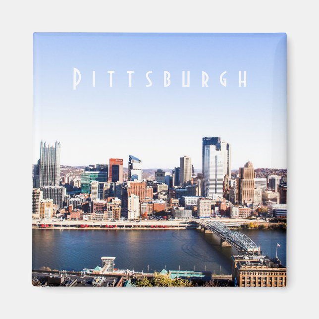 Íman Imagem Skyline Pittsburgh (Frente)