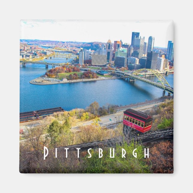 Íman Imagem Skyline Pittsburgh (Frente)