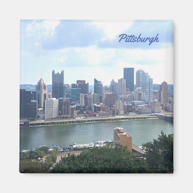 Íman Imagem Skyline Pittsburgh (Frente)