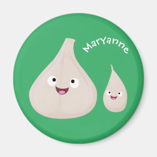Íman Imagem vegetal do desenho animado de alho cúprico