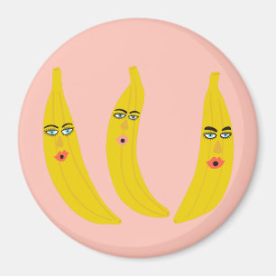 Íman Imagem Whimsical Banana Trio