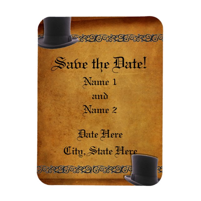 Íman Imagens Personalizadas de Salva-a-Data de Casament (Vertical)