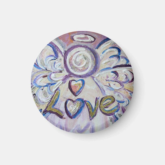 Íman Imagens Personalizadas do Love Guardian Angel Word (Frente)