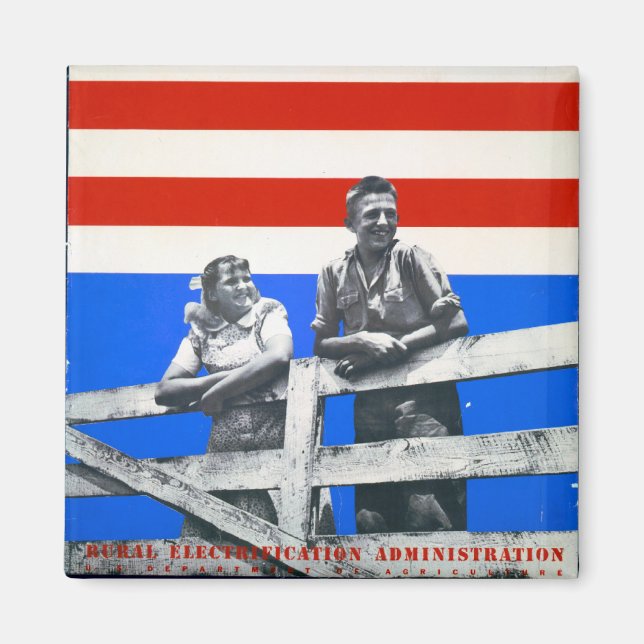 Íman Imagens Vintage Patriótica Imputadas (Frente)