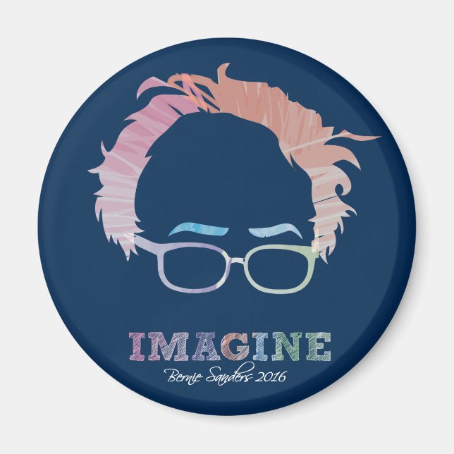 Íman Imagine Bernie Sanders 2016 - aquarelas (Frente)