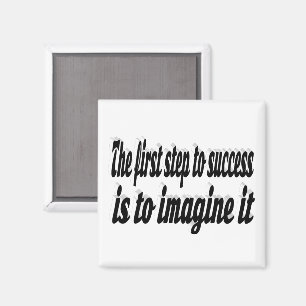 Íman Imagine uma citação motivacional de sucesso