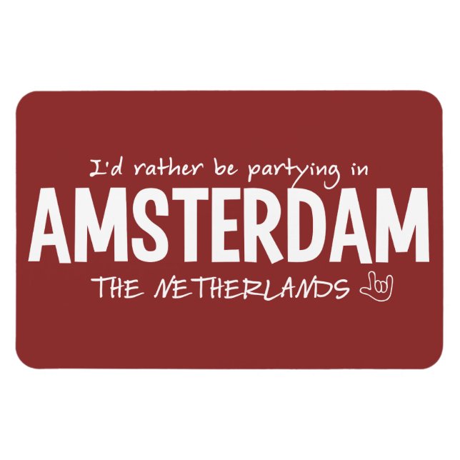 Íman Íman de cor personalizado AMSTERDAM (Horizontal)