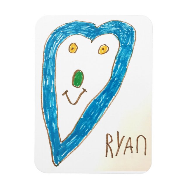 Íman Íman de coração azul (Vertical)