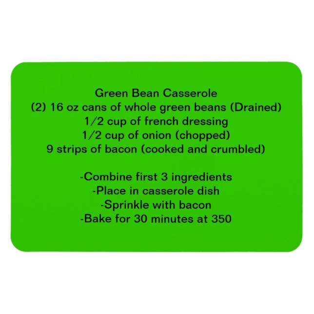 Íman Íman de feijão verde (Horizontal)