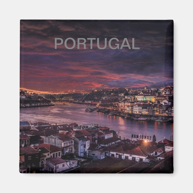 Íman imán de la ciudad de Porto en Portugal (Frente)