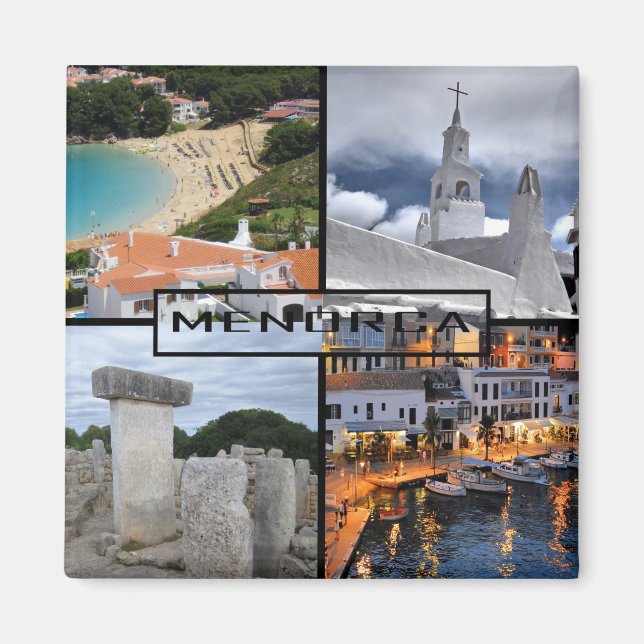 Íman imán de la isla de Menorca - Minorca (Frente)