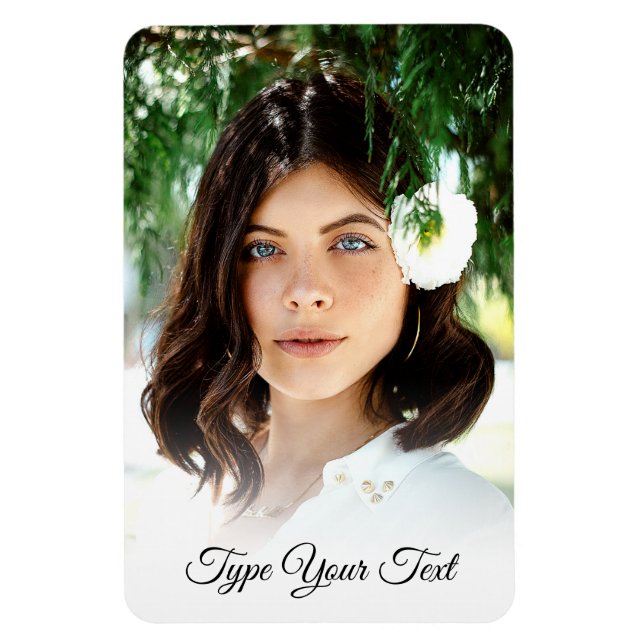 Íman Íman de memória do frigorífico de texto personaliz (Vertical)