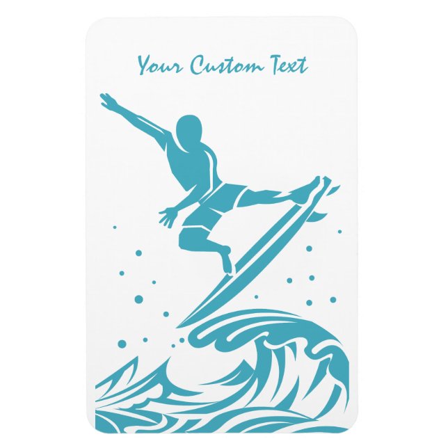 Íman Íman de SURFER de texto personalizado (Vertical)
