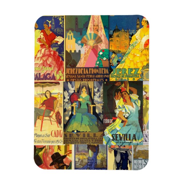 Íman Iman Nevera Carteles de Feria y Fiestas Andalucia (Vertical)