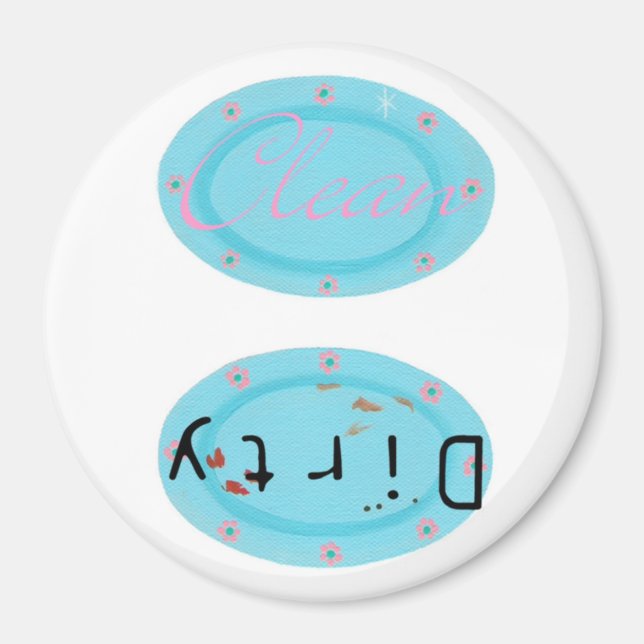 Íman Ímanes da lava para-louças limpas sujas - placas a (Frente)