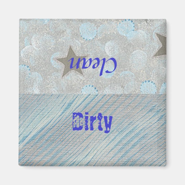 Íman Ímanes da máquina de lavar louça limpas sujas - bo (Frente)