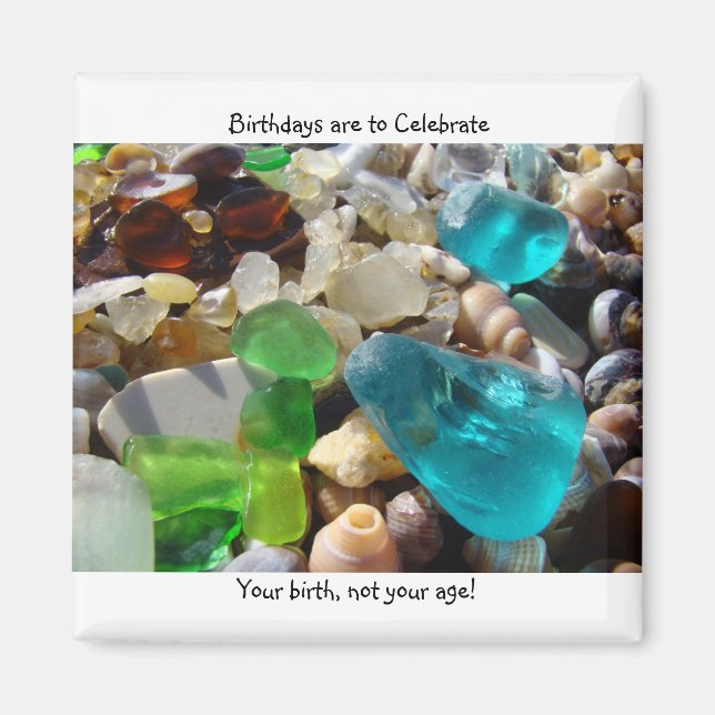 Íman Ímanes de aniversário celebram presentes de nascen (Frente)