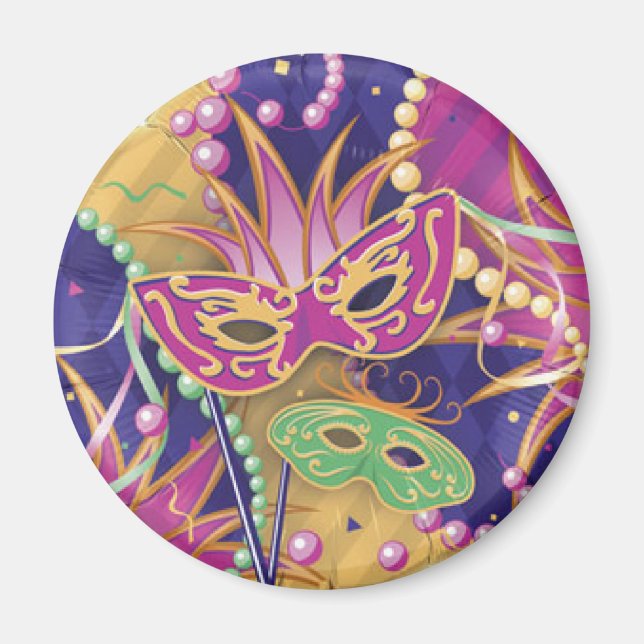 Íman Ímanes de armário do Mardi Gras (Frente)