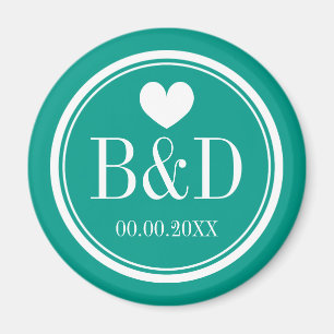 Íman Ímanes de festa de casamento monogramas personali