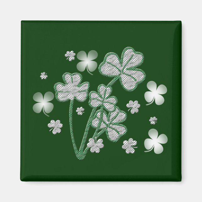 Íman Ímanes de shamrock do dia pattys (Frente)