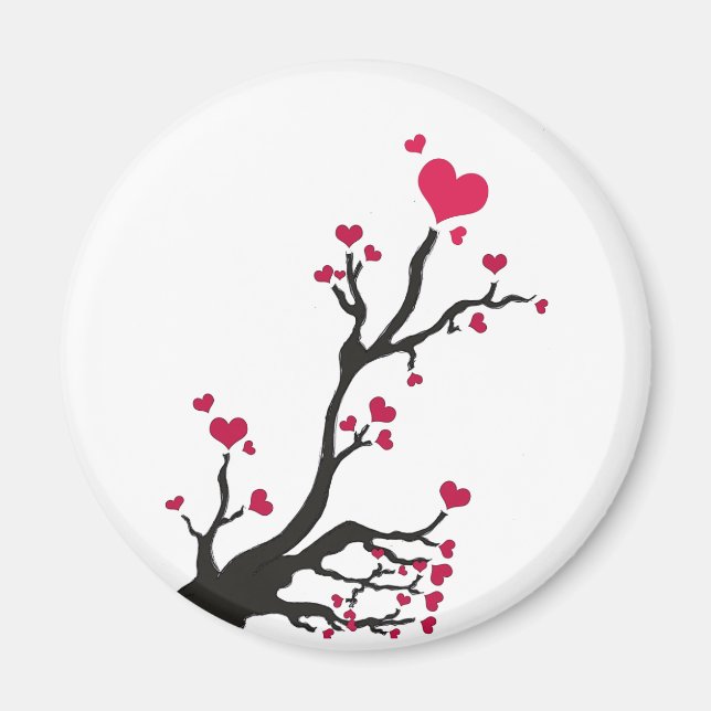 Íman ímanes do coração florescendo (Frente)