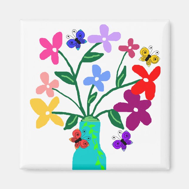 Íman Ímanes Vase n Flores (Frente)