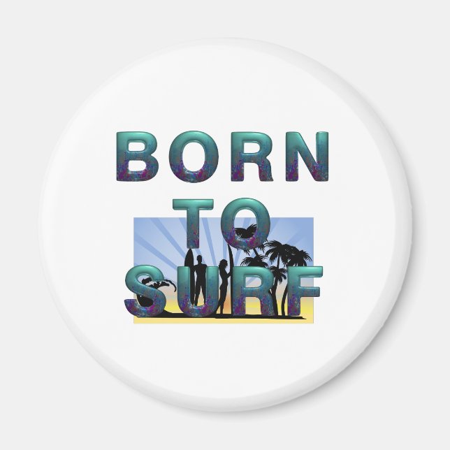 Íman Ímãs Born to Surf (Frente)