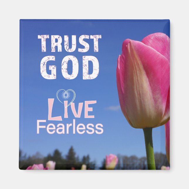 Íman Ímãs Cristãos Presentes Confie em Deus Viva sem Me (Frente)