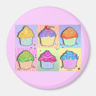 Íman Ímãs - cupcakes do pop art