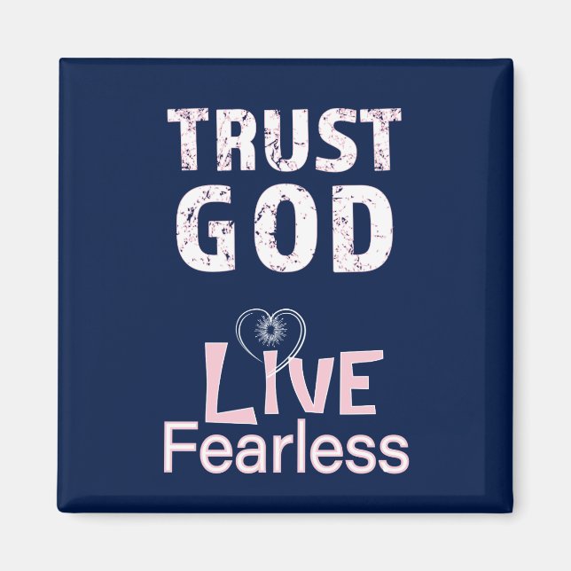 Íman Ímãs da Vida Cristã Confiam em Deus Vivem sem Medo (Frente)