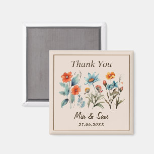 Íman Ímãs de Agradecimento com Design Floral Cottagecor