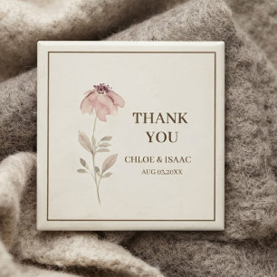 Íman Ímãs de Agradecimento de Design Floral Cottagecore