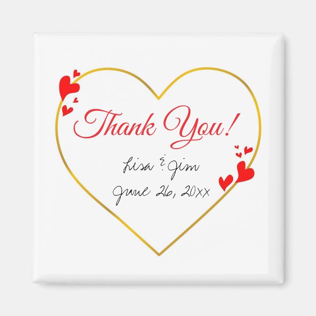 Íman Ímãs de agradecimento personalizáveis (Frente)