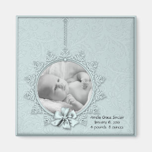 Íman Ímãs de Anúncio de Nascimento com Foto de Bebê