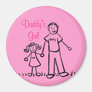 Íman Ímãs de Arte Personalizados da Garotinha do Papai