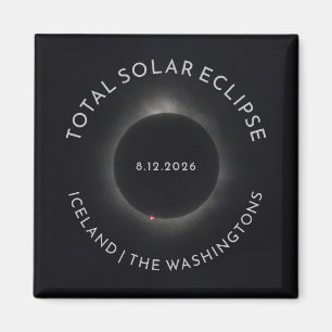 Íman Ímãs de eclipse solar total com texto personalizad